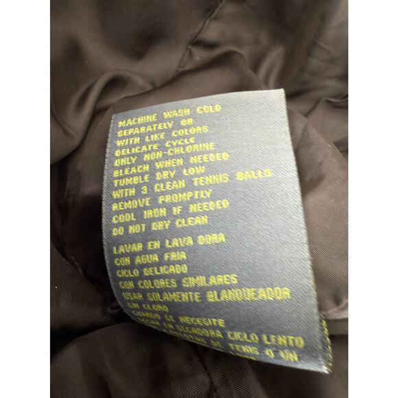 Kenneth Cole Size S Duck Down Mock Neck Outdoor Jacket Brown Full Zip Long Sleev - Picture 8 of 9